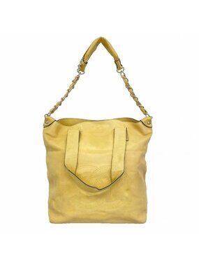 Chanel Tote Lambskin Beige Silver